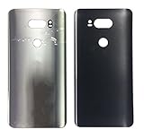 Glass Battery Housing Door Cover Back Case Replacement for L G V30 / V30+ H930 US998 (Silver)