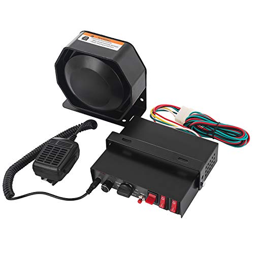 SHZOND Siren Bundle 200W 8 Tones Car Warning Alarm Emergency Warning Siren with PA Speaker MIC System for Police Cars & Fire Trucks (200W 8 Tones)