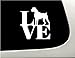 LOVE Boxer Dog Puppy Text Vinyl Car Sticker Symbol Silhouette Keypad Track Pad Decal Laptop Skin Ipad Macbook Window Truck Motorcycle
