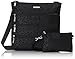 Baggallini Big Zipper Travel Crossbody Bag, Black Cheetah, One Size