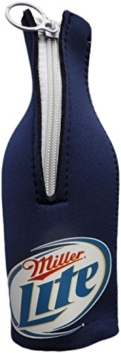 Miller Lite 2 Bottle Sleeves - Blue Beer Coolies for Cans and Bottles - Bulk Drink Coolers - Wedding, Party, Event Gift (Bottle, 2 Pack)