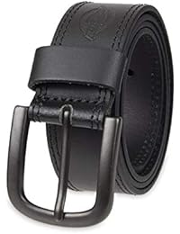 Dickies 100% Leather Jeans Belt with Stitch Design and Prong Buckle 11/2 In., Black,34