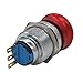 TWTADE/22mm 12-220V 3A Mounted Thread 3 Pin Latching Emergency Stop Push Button Switch Stainless Steel Metal 1NO 1NC Pushbutton Switches add Connection Plug