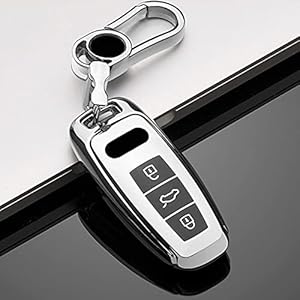 SDLWDQX TPU Autosleutel Shell Case Cover, Fit Voor Audi 2019 2020 A6 A6L A7 A8 A4 C8 Q8 Q5 D5 E-tron Sleutel Bescherming…
