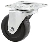 Steelex D2622 2-Inch 65-Pound Swivel Rubber Plate Caster, Black