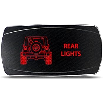 Amazon.com: CH4x4 Rocker Switch Jeep Wrangler JK Rear ... rugged ridge rocker switch wiring diagram 