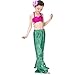 Newland Girl's 3 Pcs Mermaid Tail Swimwear Swimsuit Bikini Bathing Suit Style,Style #1,100CM(2-3Y)-Size S