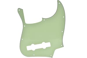 Dopro 5 String Jazz Bass Pick Guard J Bass Scratch Plate for USA/Mexican Fender 5 String Jazz Bass Mint Green 3 Ply