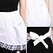 Aspire Women Waist Apron, Lace Cotton Half Apron with Two Pockets, Maid Costume