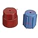 10Pcs/Set R134a 5 Blue Low 13mm & 5Red High 16mm Air Conditioning Service AC System Charging Port Caps (5Red High & 5Blue Low)