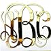 Custom Personalized Vine Monogram Initial Letter Sticker Decal Compatible with All Yeti Cups, Phone, Laptops, Tumblers, Car Windows, Boats, Notebooks (Many Sizes and Glitter Options Available)