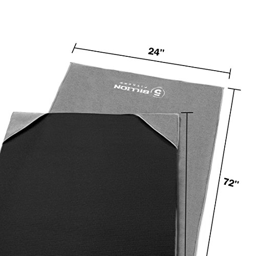 5BILLION Microfiber Yoga Towel for Yoga Mat - 72" X 24" - Gray - Hot Yoga Towel, Bikram Yoga Towel, Ashtanga Yoga Towel - Thumbnail 5