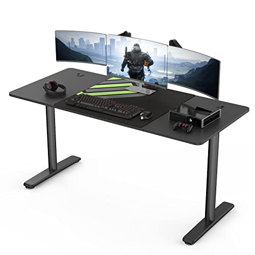 EUREKA ERGONOMIC 60 Inch Large Computer Gaming Desk, Round Design Home