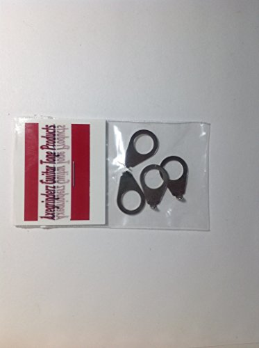Axegrinderz 4 Pack Nickel Finish Guitar Knob Pointer Washers Fit US Spec 3/8 inch Bushing Pots