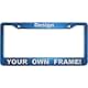 Custom Anodized Aluminum License Plate Frame & Free caps - Dark Pink