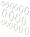 16pcs Stainless Steel Engagement Rings Statement Knuckle Midi Stackable Wedding Band for Women Silver Gold Tone Dome Style