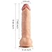 9.4 Inch Lifelike Dildo Silicone Big Cock Men's Penis with Hands-Free Suction Cup and Real Skin Glans Stimulate G-spot Sex Toy for Women (Natural Flesh)