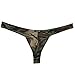 YiZYiF Camouflage Green Men's Low Rise Bulge Pouch G-string Underwear Shorts Large