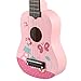 RuiyiF Kids Guitar for Girls Boys Beginners, Toy Acoustic Guitar for Toddlers 6 Steel String with Pick 21 Inch -Pink