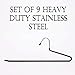 BuyDBest -Stainless Steel Hanger Set of 9, Heavy Duty Hanger for bedspreads, Blankets, tablecloths, linens, Large Towels