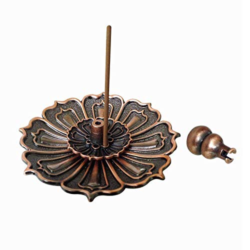 3-in-1 Brass Lotus Stick Incense Burner and Cone Incense Holder Ash Catcher