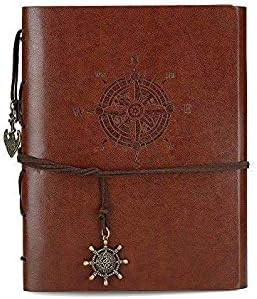 aerialjump Photo Album Scrapbook, Vintage Leather Scrap Book Baby Birth Growth Memorial,Christmas Thanksgiving Birthday Gift for Her, Wedding Anniversary Present for Men Women(Brown)