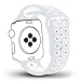 Zantec 42mm Soft Silicone Smart Watch Band Replacement for Apple Watch Band Series 2, Series 1,Sport,Edition,Replacement Strap band (Silver+White )