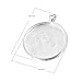 AKOAK 20 Pieces 35mm Diameter Shimmering Silver Round Pendant Trays Pendant Blanks Cameo Bezel Cabochon Settings for Photo Charm or Cabochon
