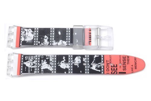 Swatch Replacement Synthetic Plastic Film Design 17mm Watch Strap