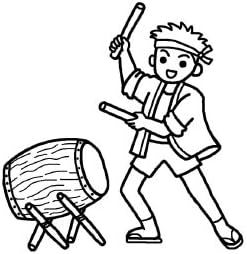 Amazon タイヨートマー 暑中お見舞い サマー ゴム印 12 和太鼓 スタンプ 文房具 オフィス用品