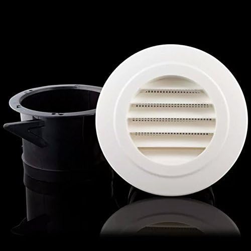 OOPPEN 200mm Diameter Round Air Vent Grille Cover Louver Ventilation Cover in Premium ABS with Anti Insect Mesh for 8’’ ducting - Image 3