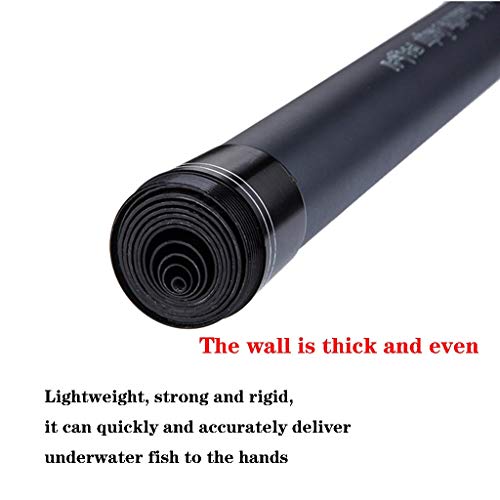 JIE KE Angelausrüstung Tragbare Teleskop-Angelrute-Pole Faltende Carbon Silberfisch Licht und resistente Angelruten – Bild 5