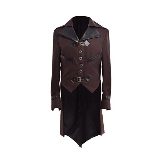 BLESSUME-Mens-Gothic-Tailcoat-Victorian-Steampunk-VTG-Coat-Jacket