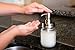 Glass Jar Soap Dispenser - Silver Liquid Pump for Bathroom & Kitchen - Rust Proof Stainless Steel