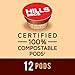 Hills Bros Single Serve Coffee Pods,Gourmet, Medium Roast, 12 Count-Keurig Compatible, Roasted Arabica Coffee, Smooth, Balanced Coffee, Subtle Chocolate Flavor