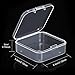 SATINIOR 12 Pack Clear Plastic Beads Storage Containers Box with Hinged Lid for Beads and More (2.12 x 2.12 x 0.79 Inch)