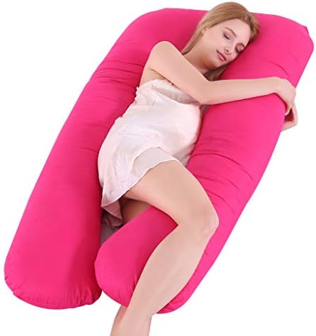 Ghemdilmn Big U Pillow Maternity Support Pillow Full Body Pregnancy Pillow & Maternity Pillow Breastfeeding and Nursing Pillow with 100% Cotton Washable & Replaceable Case Side Sleeping Pillow