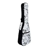 CLOUDMUSIC Soprano Ukulele Case Hawaiian Palm Tree and Coconut Ukulele Backpack 10mm Padded