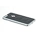 Ferrari 458 Black Real Genuine Leather Hard Case w/ Silver Emblem for iPhone 6