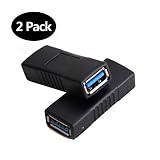 SuperSpeed USB 3.0 Coupler Adapter Type A Female to Female Bridge Extension Connector by Oxsubor(2PCS)
