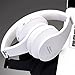 Over-ear Headphones, YOOHOG Wireless Bluetooth Earphones with Microphone, Foldable Headphones with 3.5mm Audio Cable for IOS and Android Smartphones (White)