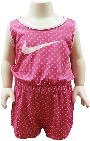 Nike ナイキ 好評受付中 ベビー服 ワンピース オールインワン 12m 75 80cm ドットピンク ロンパース つなぎ