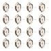 NBEADS 500 Pcs Silver Color Brass Ear Stud Components Bezel Settings Blank Peg & Post Earring Findings for DIY Earring Making