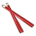 2 Pack of Unbreakable Red Polycarbonate Diabolo Sticks with Preattached String
