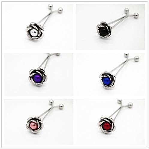 DHmart 12PCS/ Dozen Silver Color Stainless Steel Rose Flower Muslim Scarf Clip Pins Hijab Pins