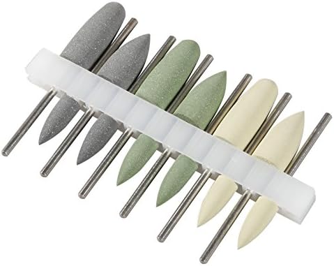 Dental Low Speed Hidden Denture Resin Base Polishing Kit 12 Silicone Polishers