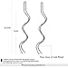Yoursfs Curved Long Threader Earrings for Silver Plated White Spiral Chain Earrings (Pierced Ears)