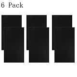 Autrix 6 Pack Leather Repair Patch Leather Adhesive Patches for First-aid for Sofas Couch Car Seats Handbags Jackets, 6 by 10 inch (Black)