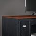 Bush Furniture Fairview 60W L Shaped Desk with Drawers and Storage Cabinet in Antique Black and Hansen Cherry