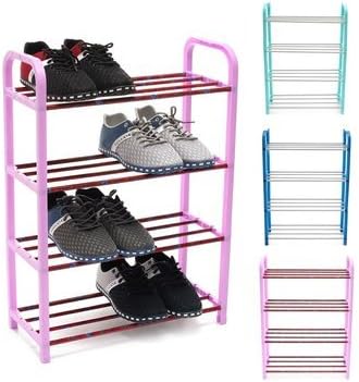 4 Tiers Shoes Display Storage Organizer Stainless Steel DIY Cabinet Towel Rack Stand Shelf Holder Unit Shelves